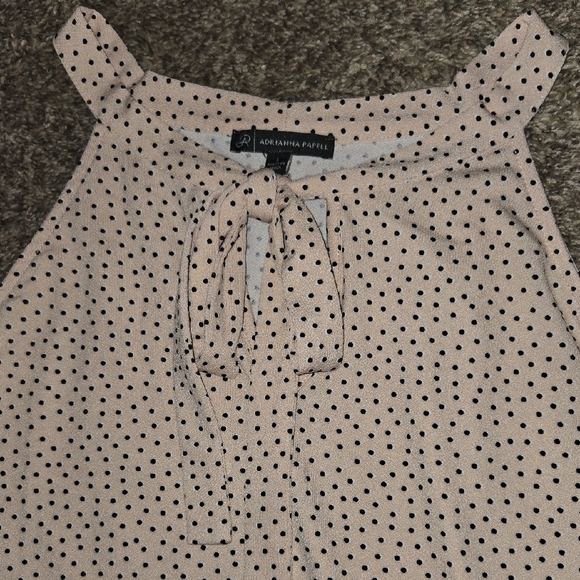 Adrianna Papell Pink Sleeveless Top with Tie Front New Without Tags Womens Large - Picture 2 of 5